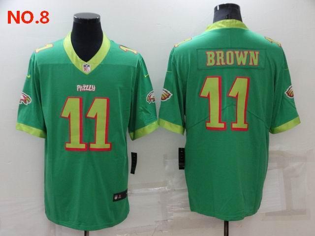 Men's Philadelphia Eagles #11 AJ Brown Jersey NO.8;